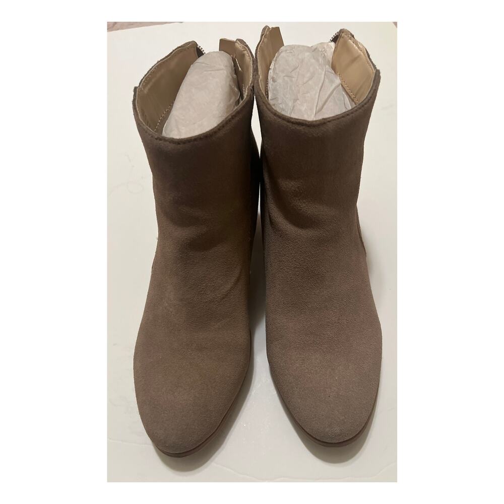 Sole Society Suede Ankle Booties Taupe Size 8.5